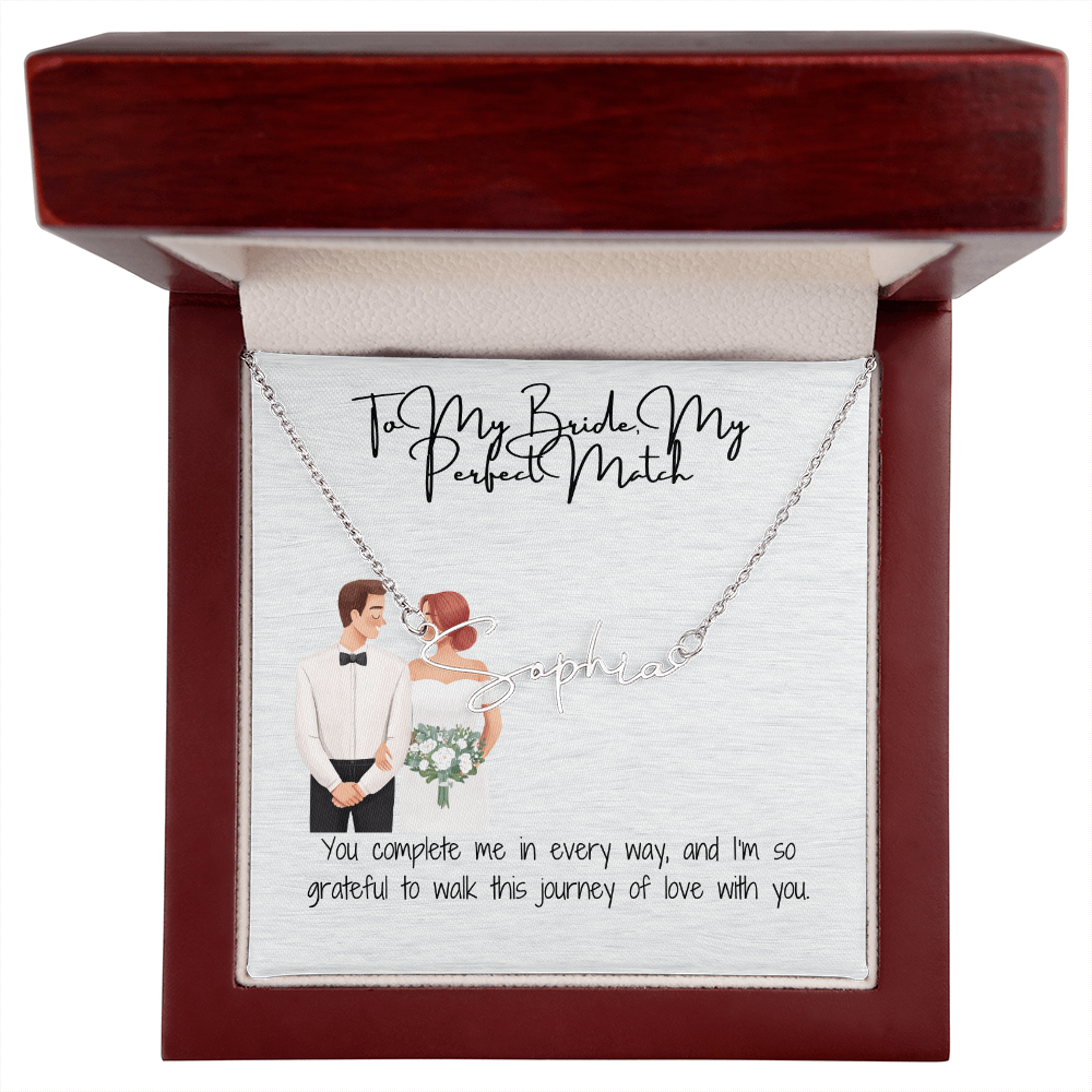 perfect bride to be necklace