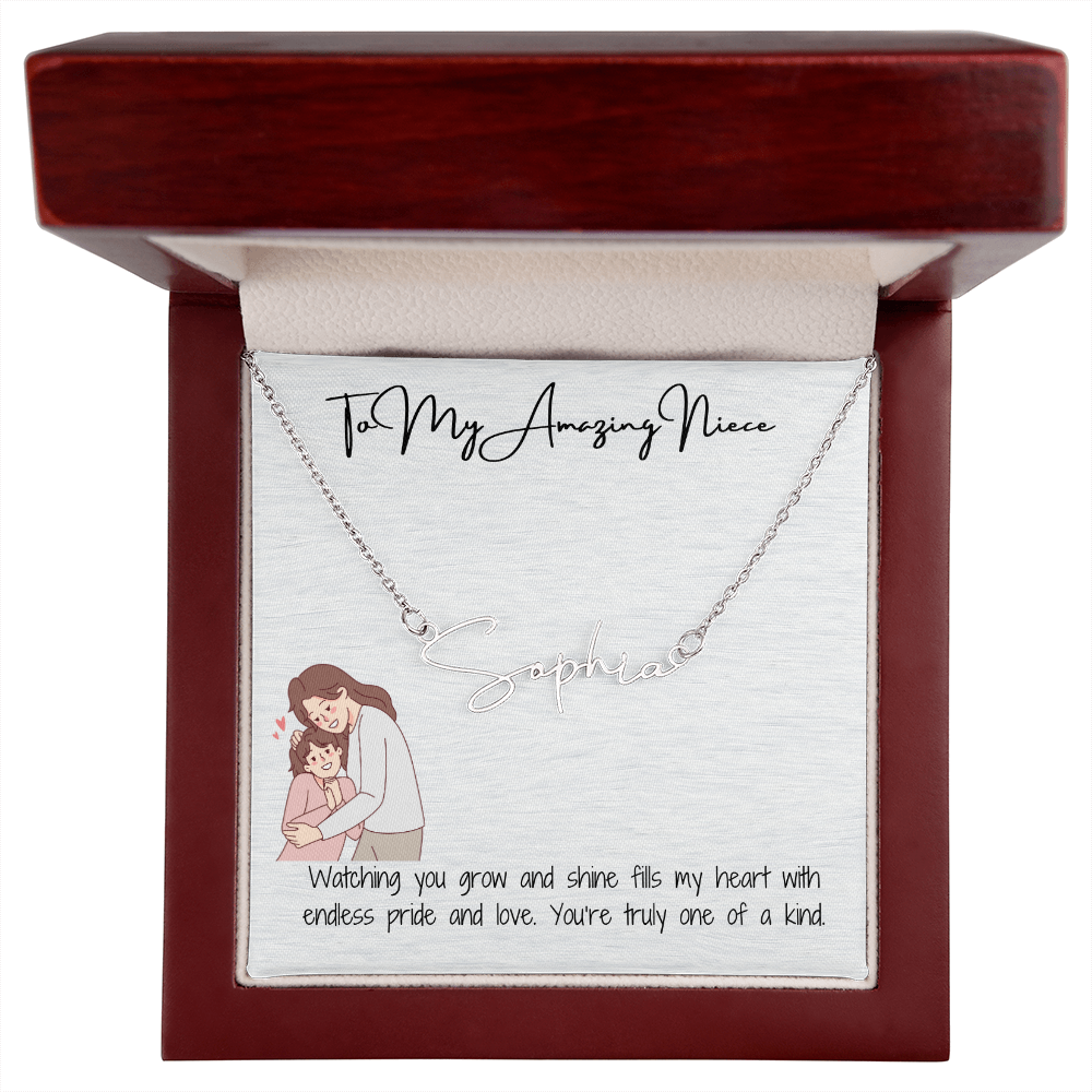 Amazing Niece Signature Name Necklace