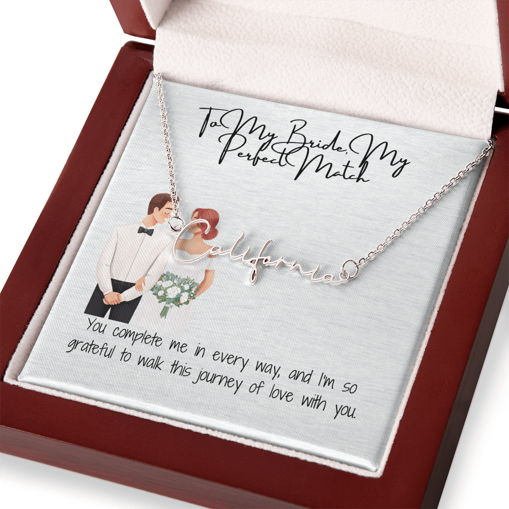 perfect bride to be necklace