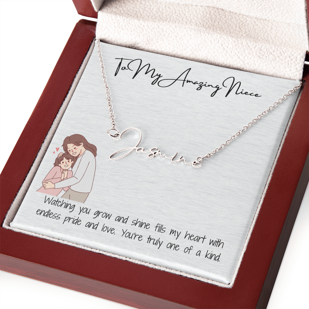 Amazing Niece Signature Name Necklace