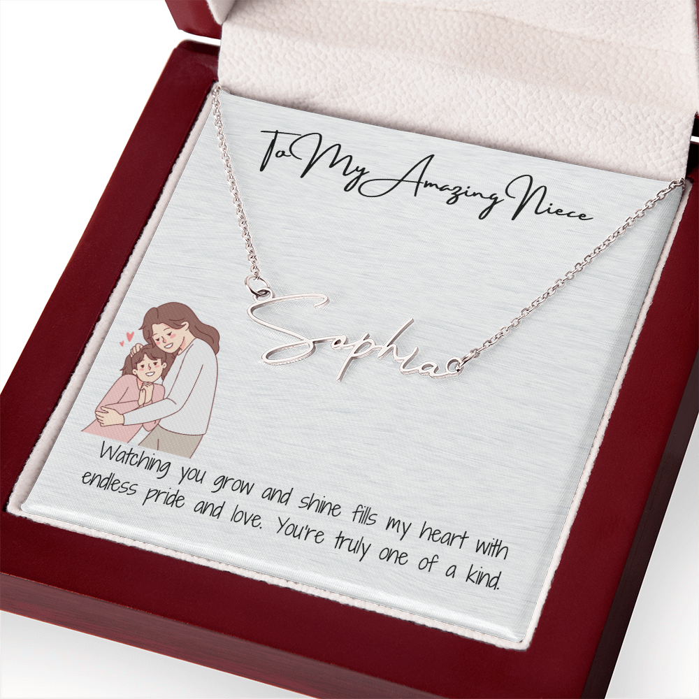 Amazing Niece Signature Name Necklace