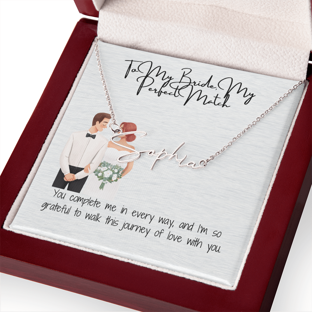 perfect bride to be necklace