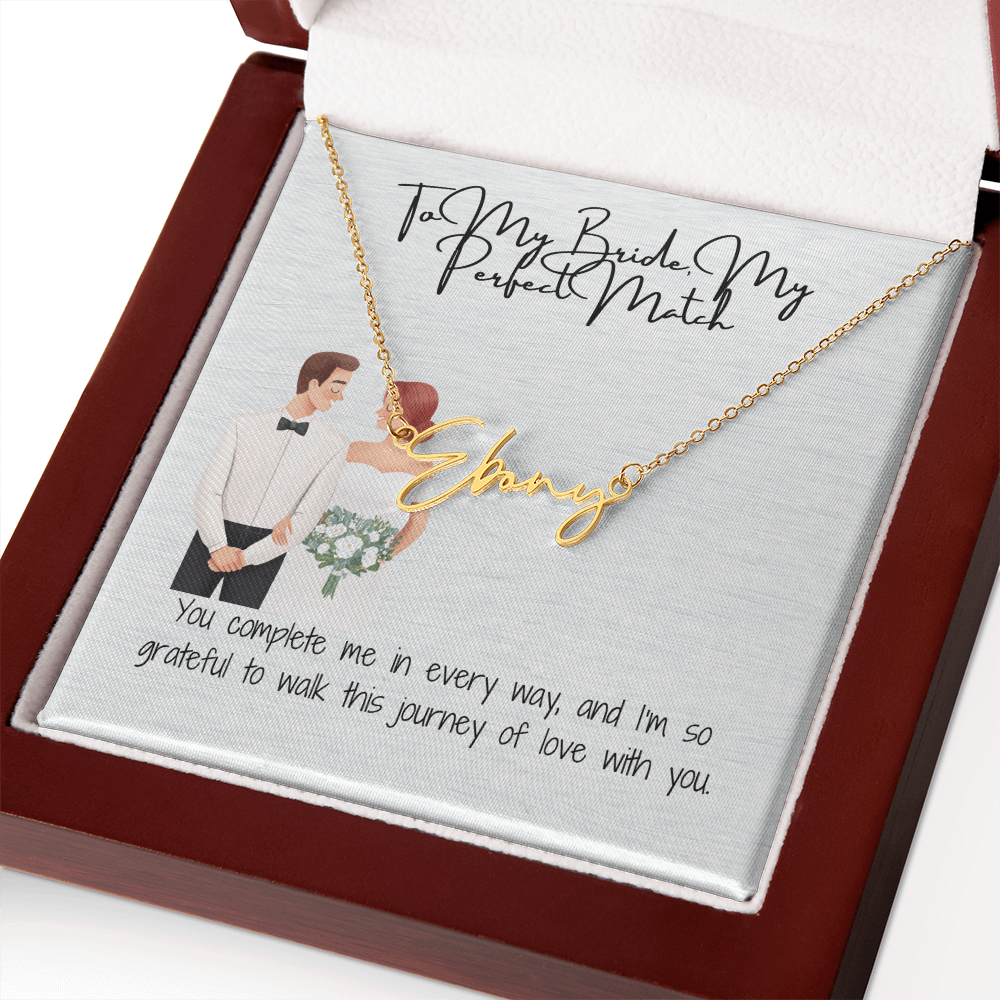 perfect bride to be necklace