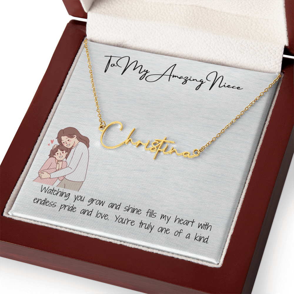 Amazing Niece Signature Name Necklace