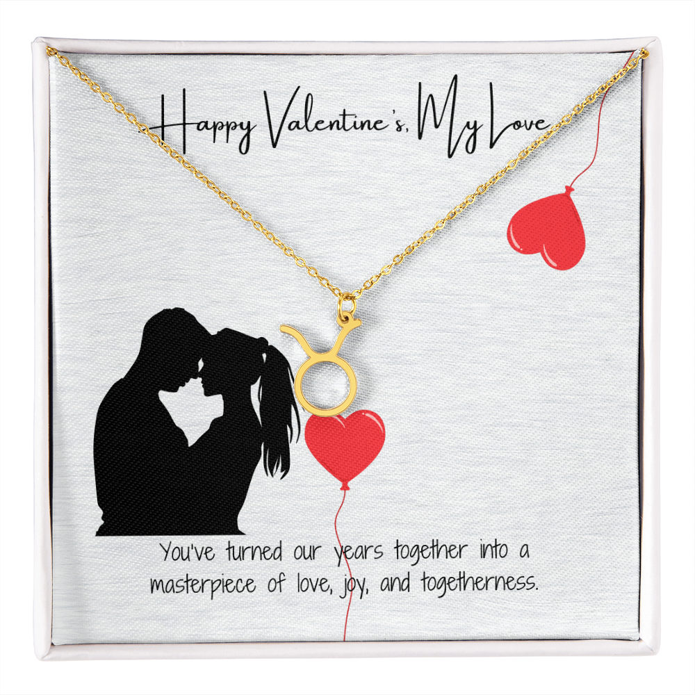 "My Love, Happy Valentine's Day" Elegant Pendant & Gift Card Set