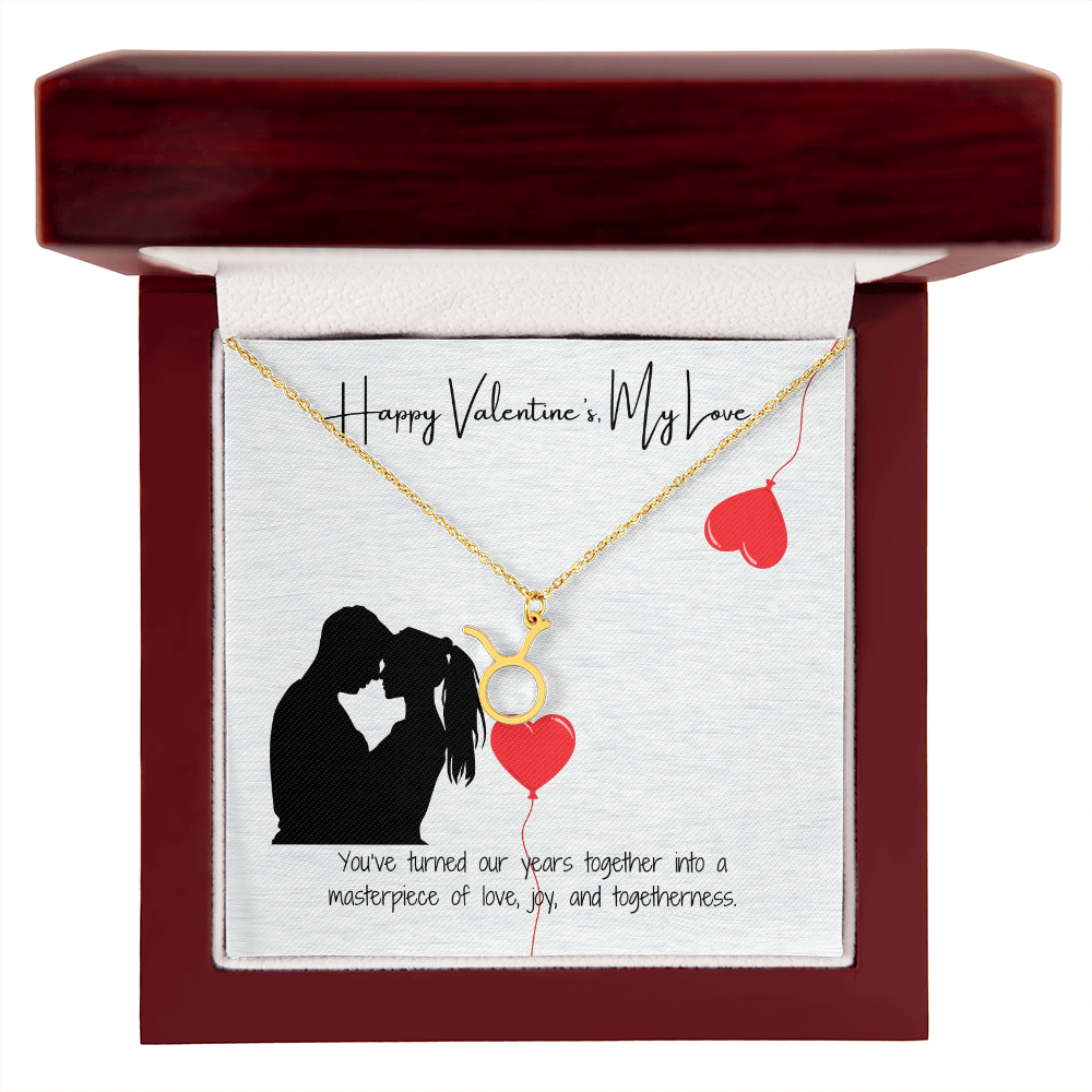 "My Love, Happy Valentine's Day" Elegant Pendant & Gift Card Set