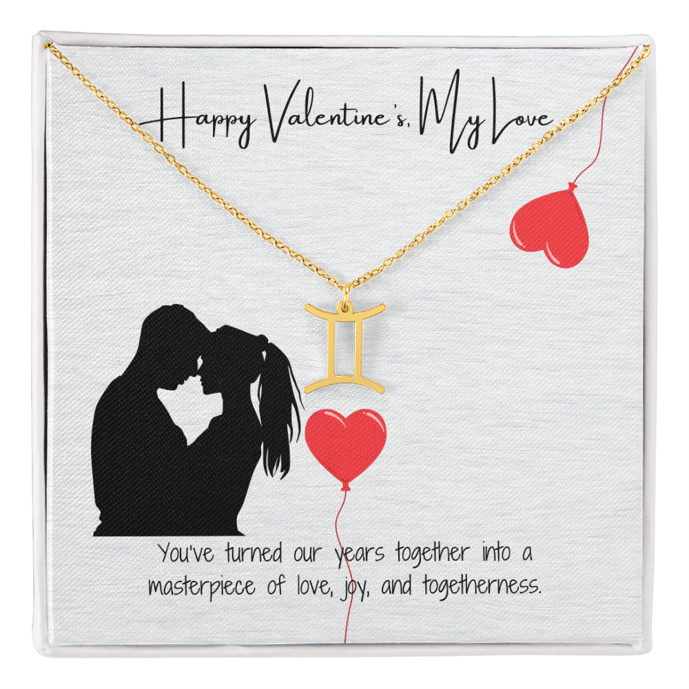 "My Love, Happy Valentine's Day" Elegant Pendant & Gift Card Set