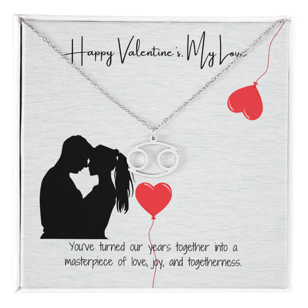 "My Love, Happy Valentine's Day" Elegant Pendant & Gift Card Set