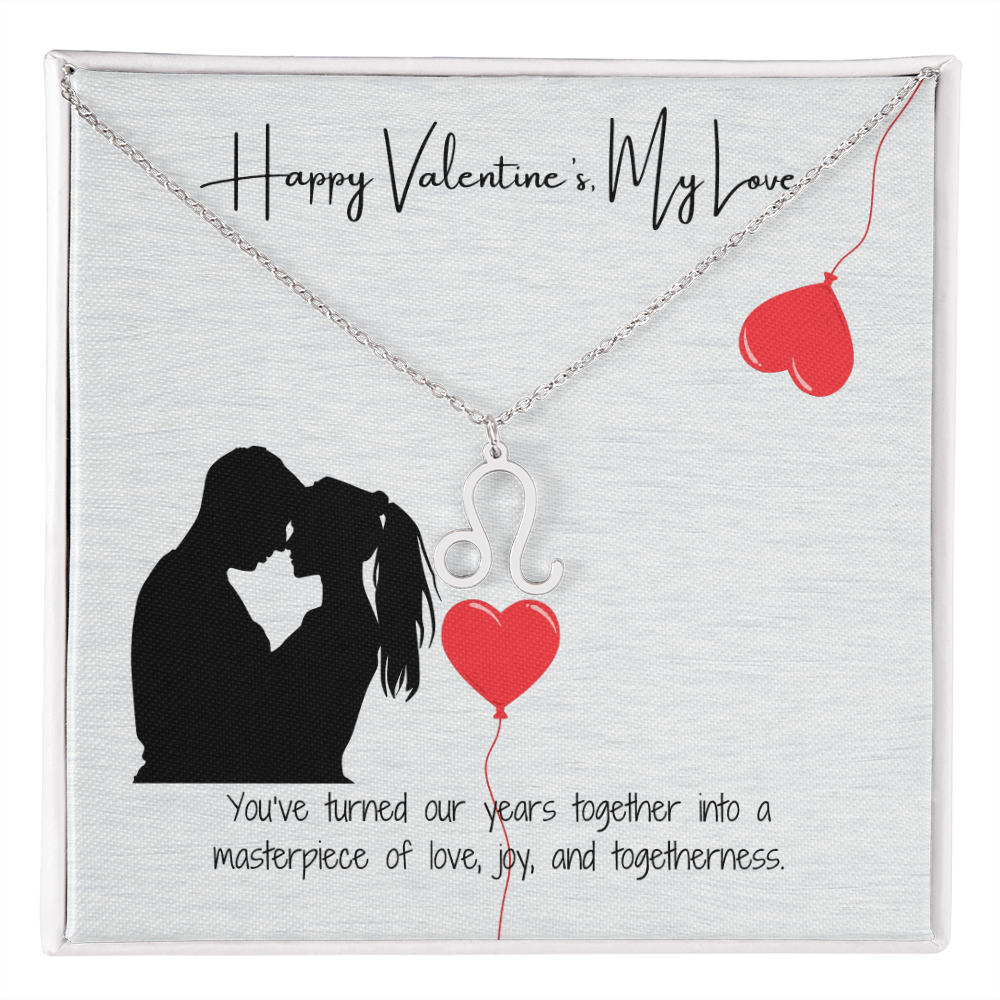 "My Love, Happy Valentine's Day" Elegant Pendant & Gift Card Set