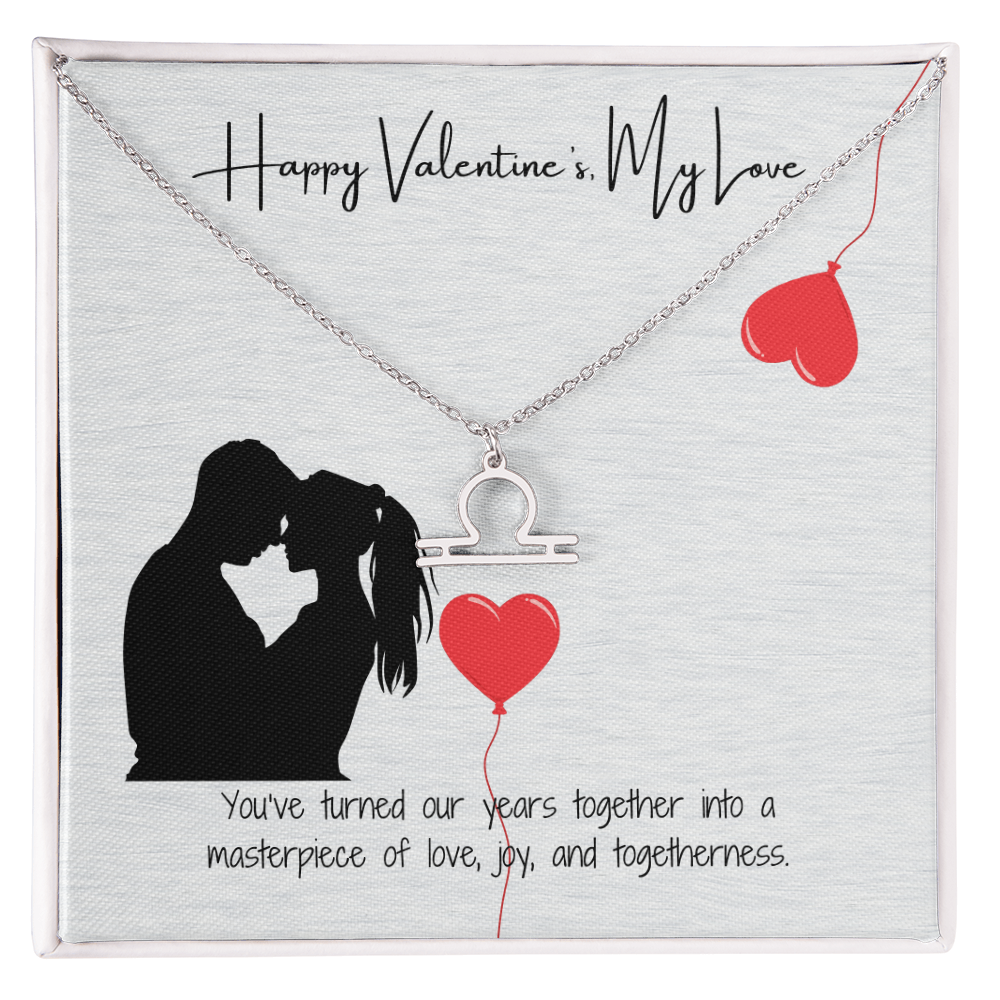 "My Love, Happy Valentine's Day" Elegant Pendant & Gift Card Set