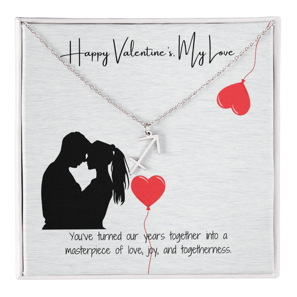 "My Love, Happy Valentine's Day" Elegant Pendant & Gift Card Set