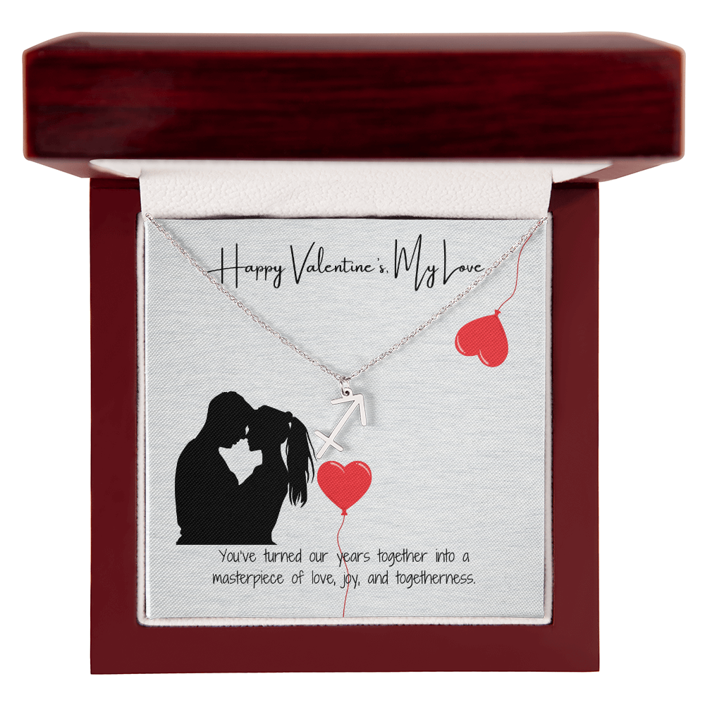 "My Love, Happy Valentine's Day" Elegant Pendant & Gift Card Set