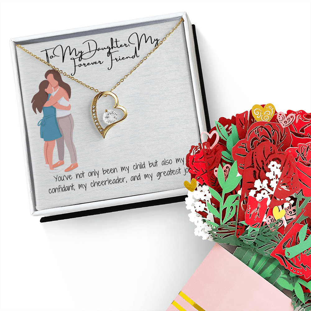 Endless Affection Forever Love Necklace & Sweetest Devotion Flower Bouquet