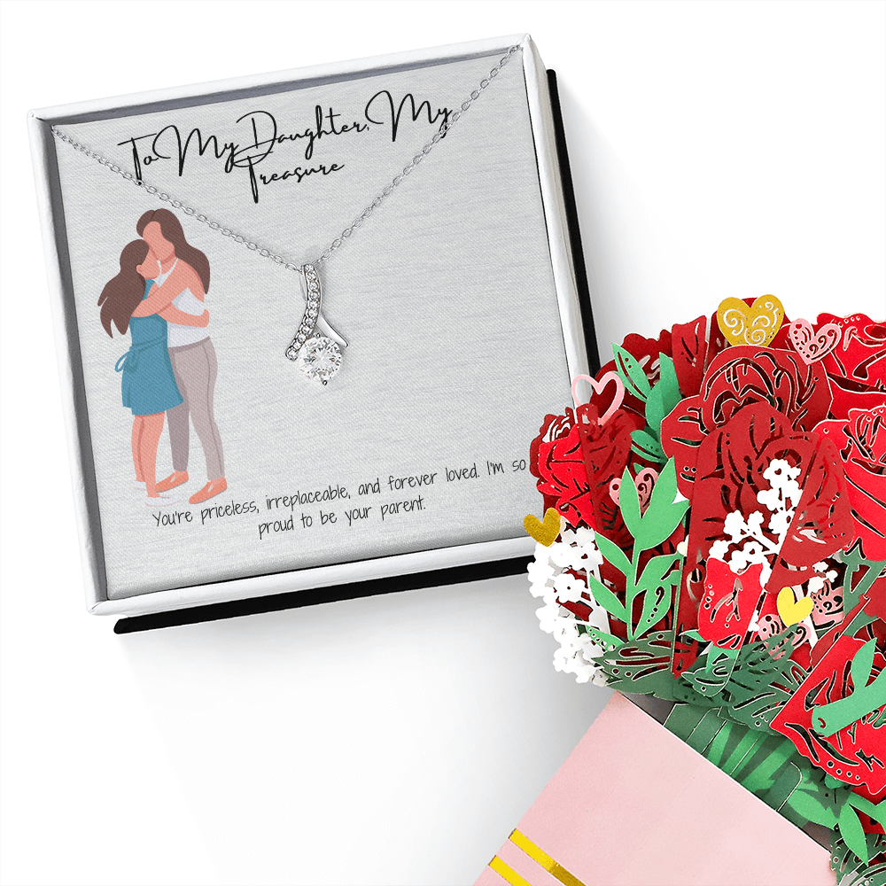 Radiant Love Alluring Beauty Necklace & Sweetest Devotion Flower Bouquet