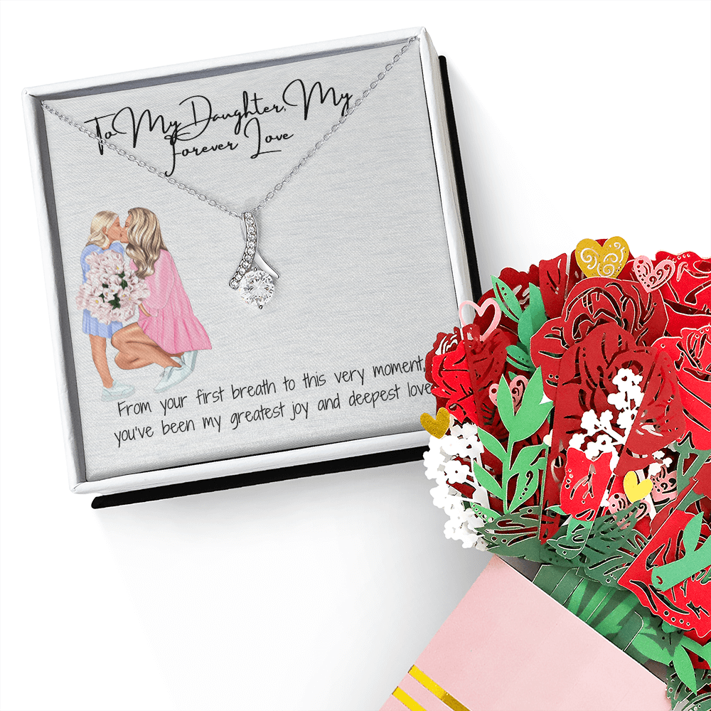 A Gift as Beautiful as She Is Alluring Beauty Necklace & Sweetest Devotion Flower Bouquet
