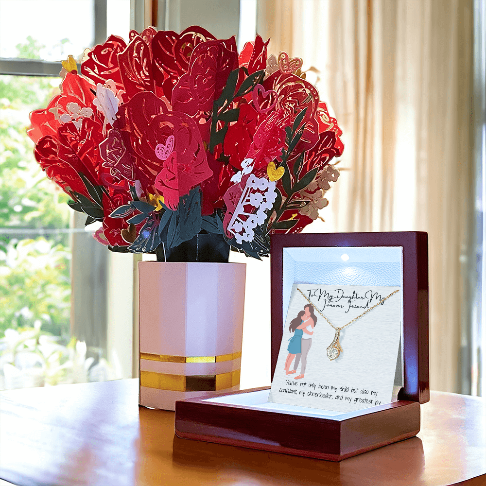 A Gift of Grace Alluring Beauty Necklace & Sweetest Devotion Flower Bouquet