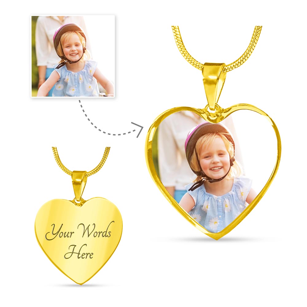 "A Heartfelt Gift" Personalized Heart Necklace for Grandma