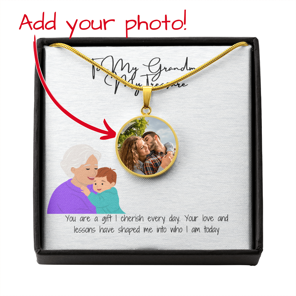 Endless Love Custom Circle Necklace for Grandma
