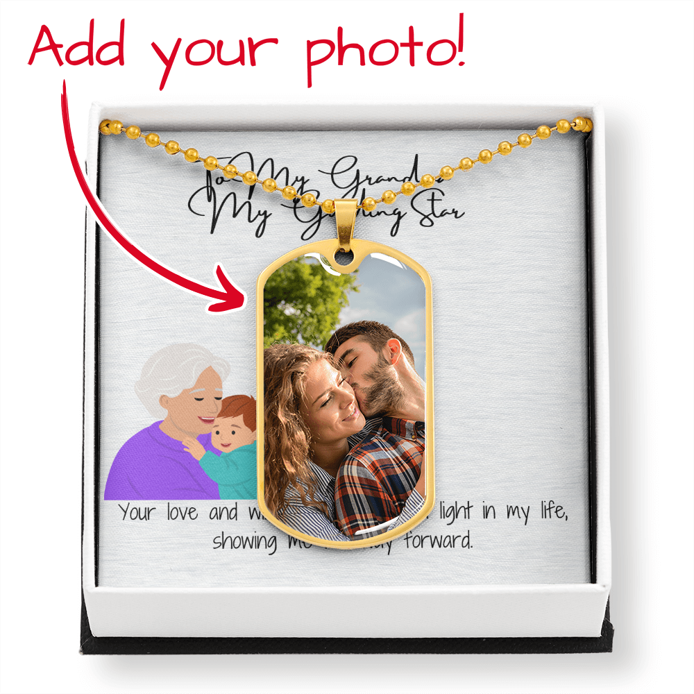 Custom Dog Tag Necklace for Grandma