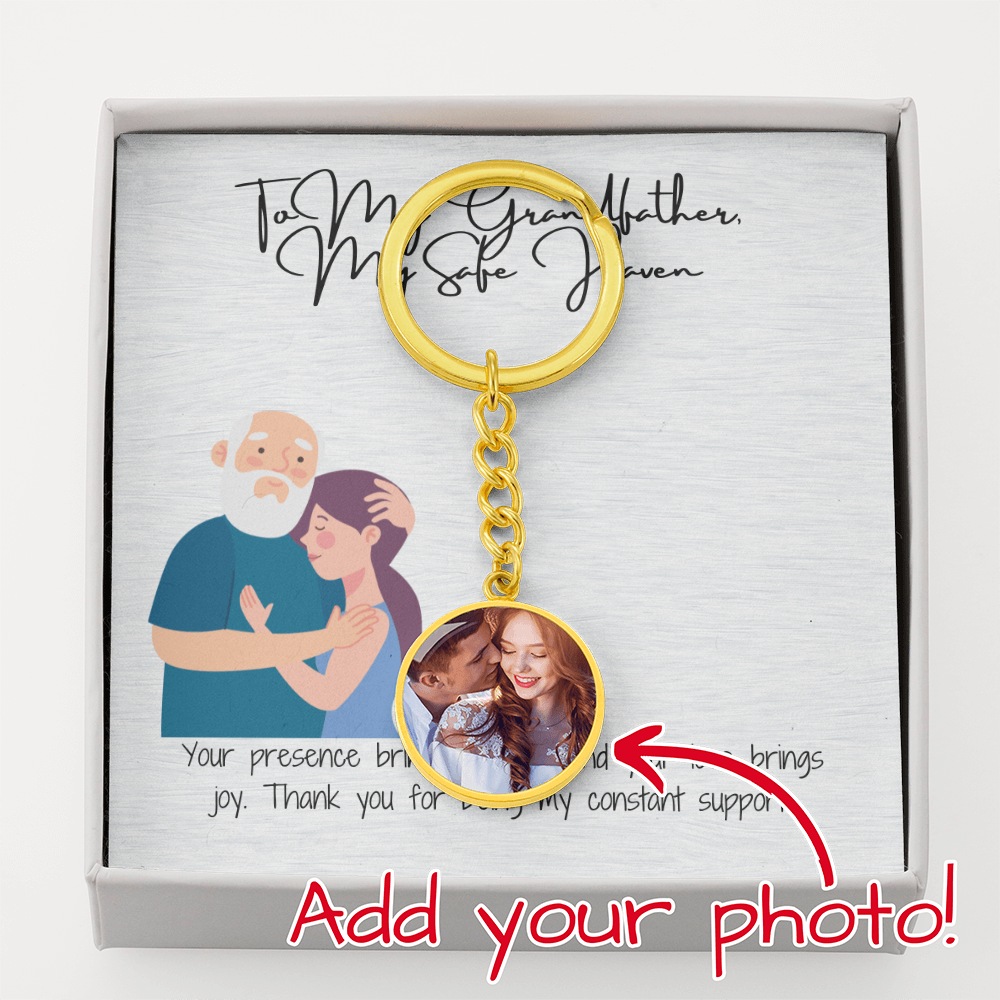 Buyer Upload Graphic Circle Keychain "Carry Your Love Everywhere"