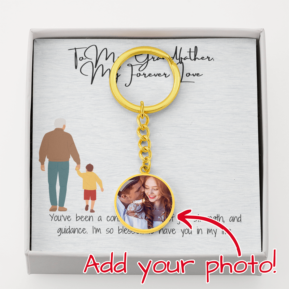 "Cherished Moments: Custom Grandpa Keychain"