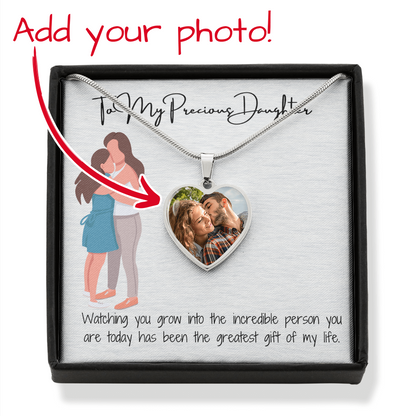 Heart Necklace with Custom Photo Upload