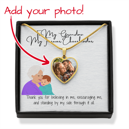 "A Heartfelt Gift"  Personalized Heart Necklace for Grandma