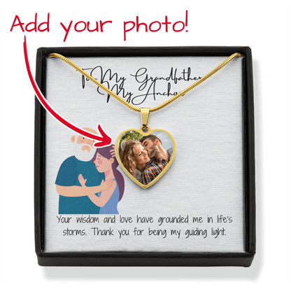 "To My Grandfather"   Custom Heart Necklace