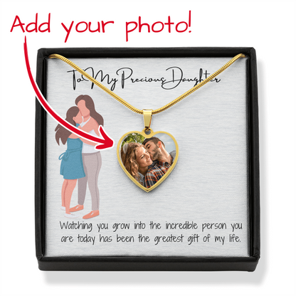 Heart Necklace with Custom Photo Upload
