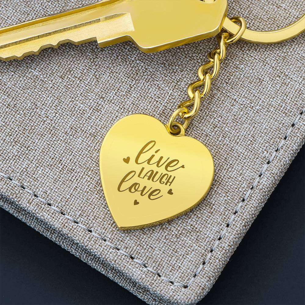 Custom Engraved Heart Keychain