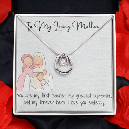 Lucky in Love Necklace  A Heartfelt Gift  To My Lovely Mom