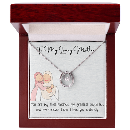 Lucky in Love Necklace  A Heartfelt Gift  To My Lovely Mom