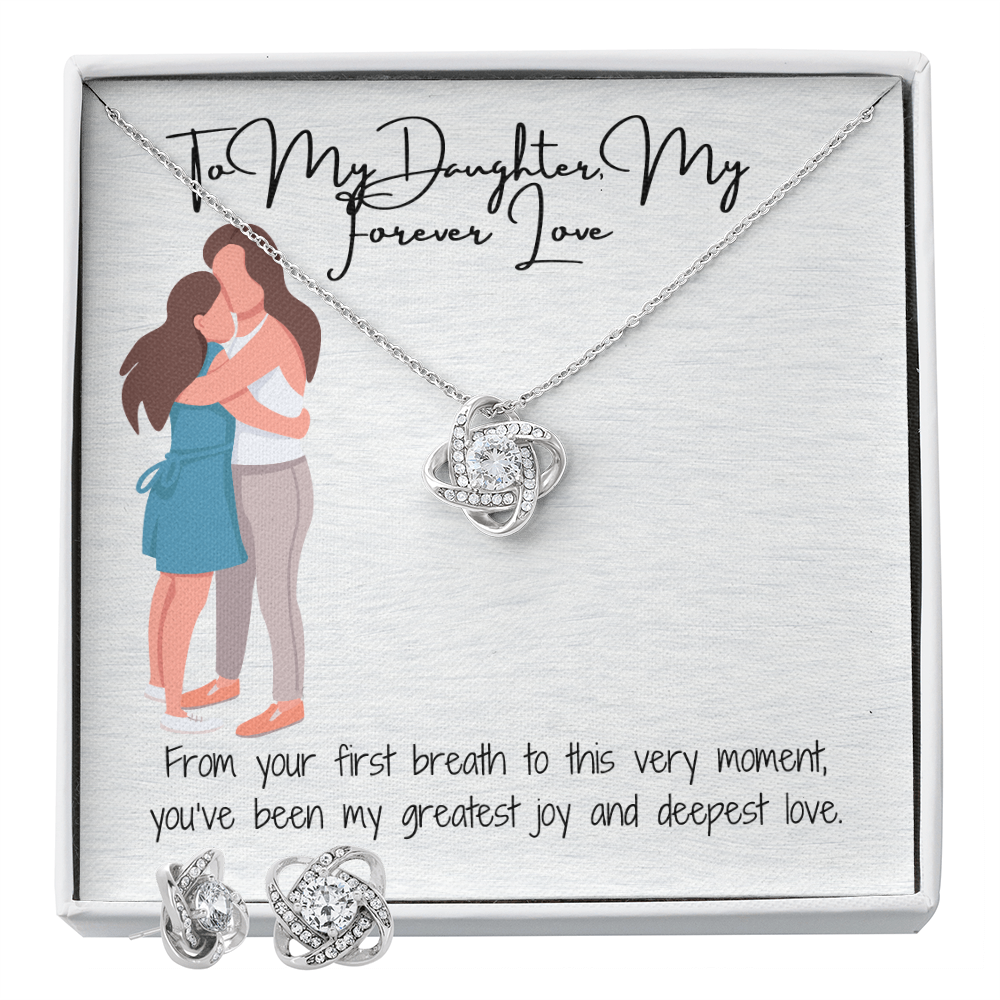 Forever Connected  Love Knot Necklace & Earring Set