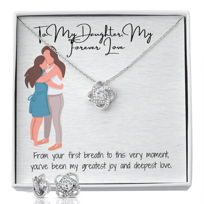 Forever Connected  Love Knot Necklace & Earring Set