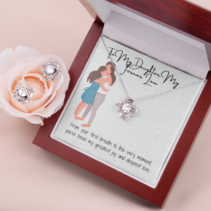 Forever Connected  Love Knot Necklace & Earring Set