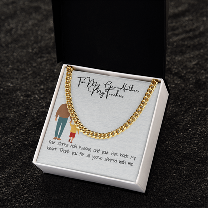 Cuban Link Chain  "Bold & Resilient: A Grandfather's Necklace"  Description: