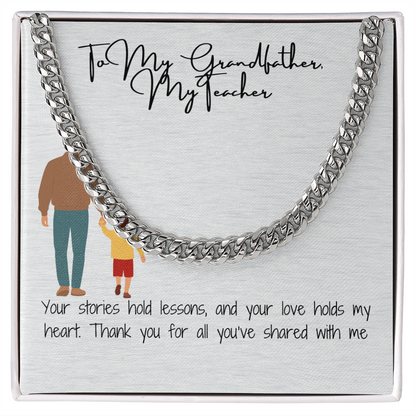 Cuban Link Chain  "Bold & Resilient: A Grandfather's Necklace"  Description: