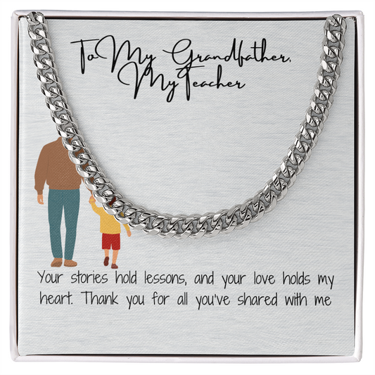 Cuban Link Chain  "Bold & Resilient: A Grandfather's Necklace"  Description: