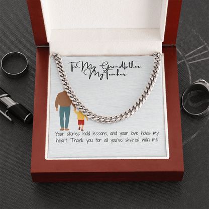 Cuban Link Chain  "Bold & Resilient: A Grandfather's Necklace"  Description: