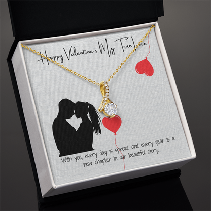 To My Love on Valentine's Day  Elegant Pendant Gift