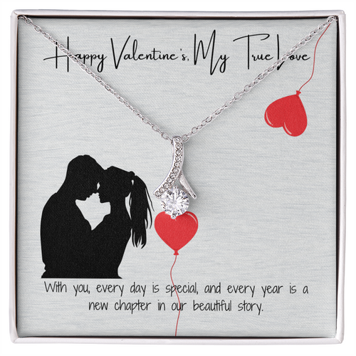 To My Love on Valentine's Day  Elegant Pendant Gift