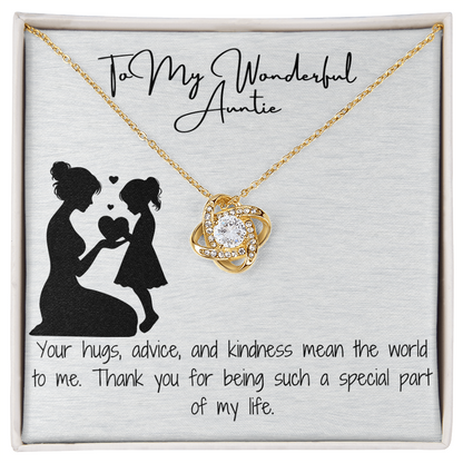 Wonderful Auntie Love Knot Necklace
