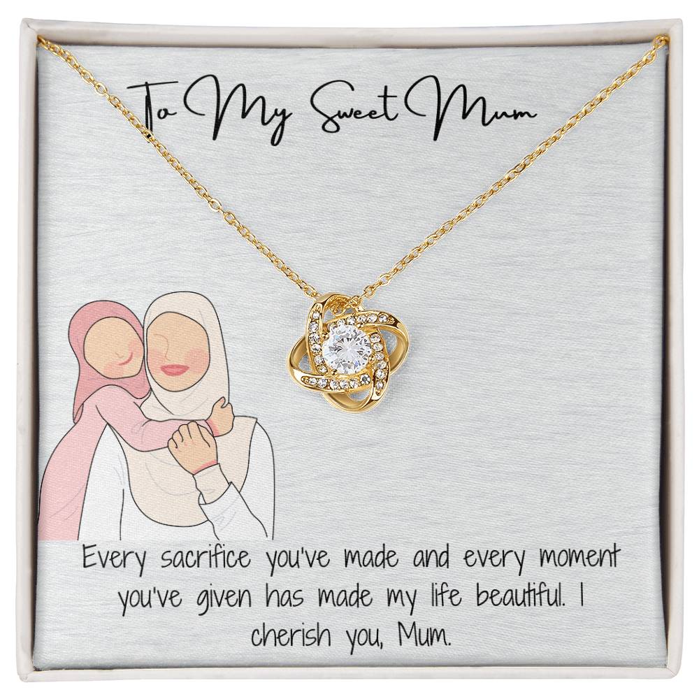 Elegant Love Knot  Necklace