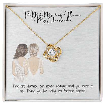 Cheerleader Love Knot Necklace