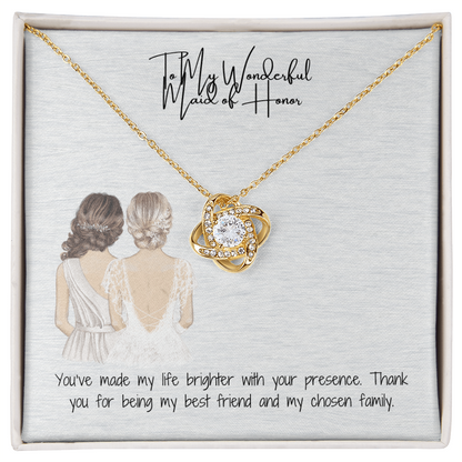 Wonderful Maid Of Owner Love Knot Necklace