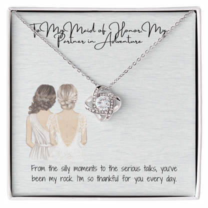 Partner In Adventure Love Knot Necklace