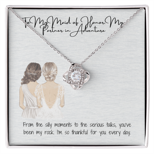 Partner In Adventure Love Knot Necklace