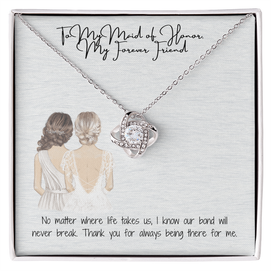 Forever Friend Love Knot Necklace