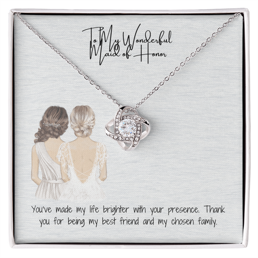 Wonderful Maid Of Owner Love Knot Necklace