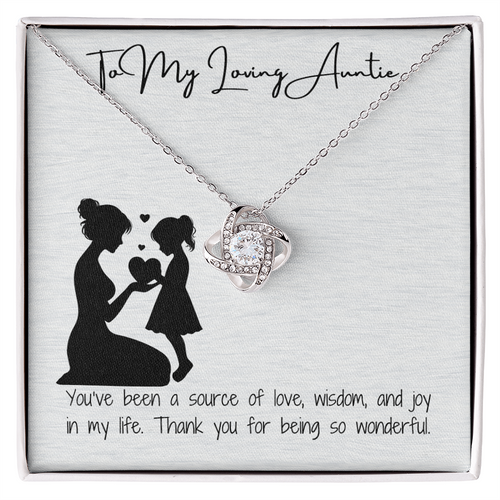 Loving Auntie Love Knot Necklace